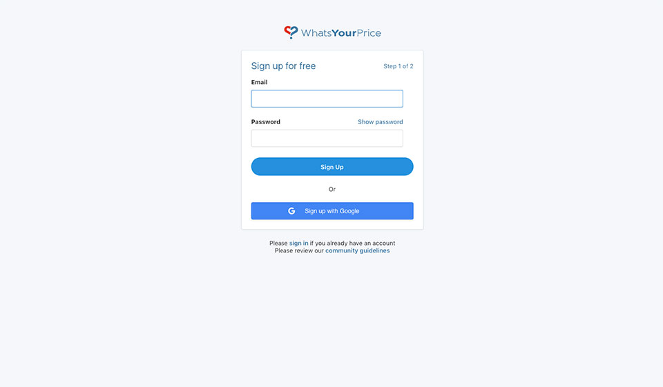 WhatsYourPrice